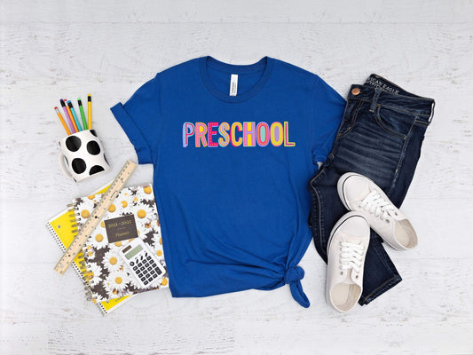 Preschool Rainbow shirt 100% Cotton T-shirt High Quality