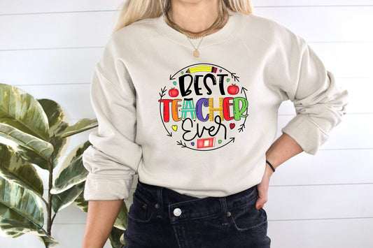 Best Teacher Ever shirt 100% Cotton T-shirt High Quality