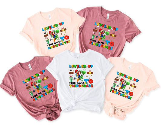 Leveled Up To Third Grade shirt 100% Cotton T-shirt High Quality