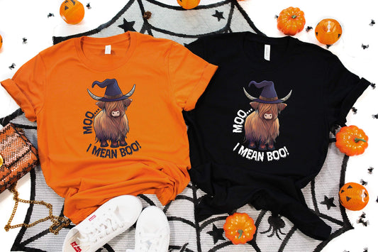 Moo I Mean Boo shirt 100% Cotton T-shirt High Quality