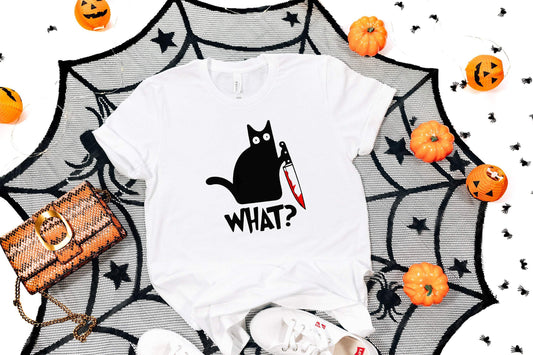 Cat What shirt 100% Cotton T-shirt High Quality
