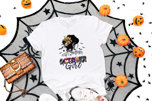 October Girl shirt 100% Cotton T-shirt High Quality