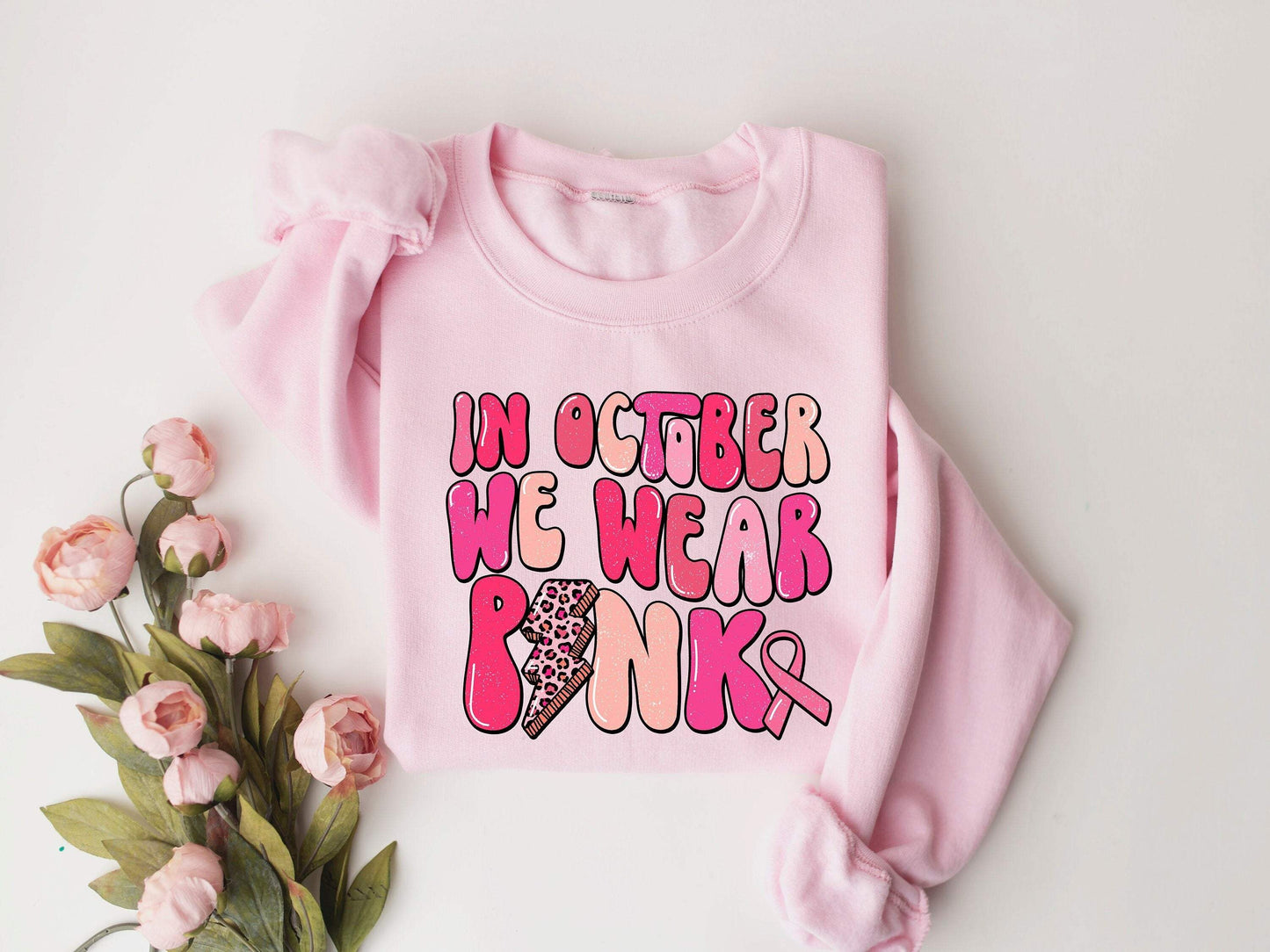 In October We Wear Pink shirt 100% Cotton T-shirt High Quality