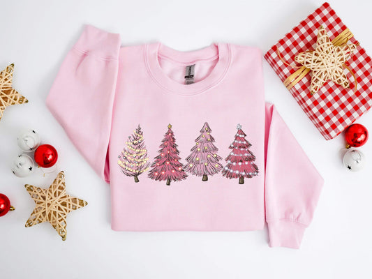 Christmas Trees 100% Cotton T-shirt High Quality