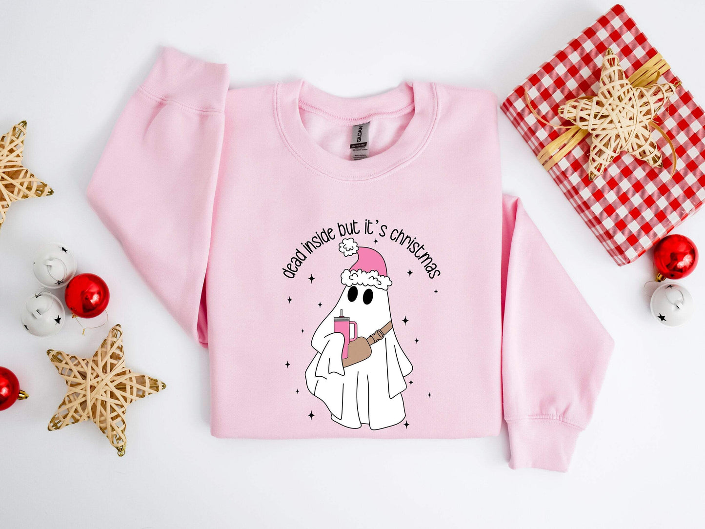 Dead Inside But It's Christmas 100% Cotton T-shirt High Quality