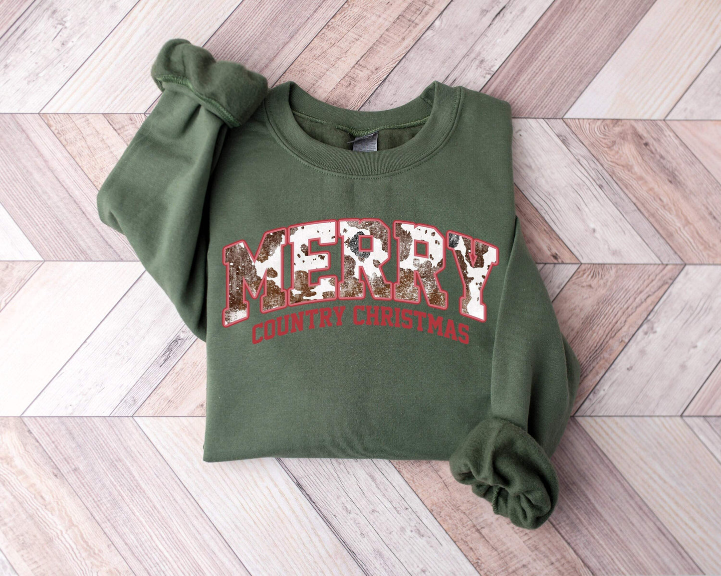Western Christmas Sweater, Christmas Sweater, Merry Country Christmas 100% Cotton T-shirt High Quality
