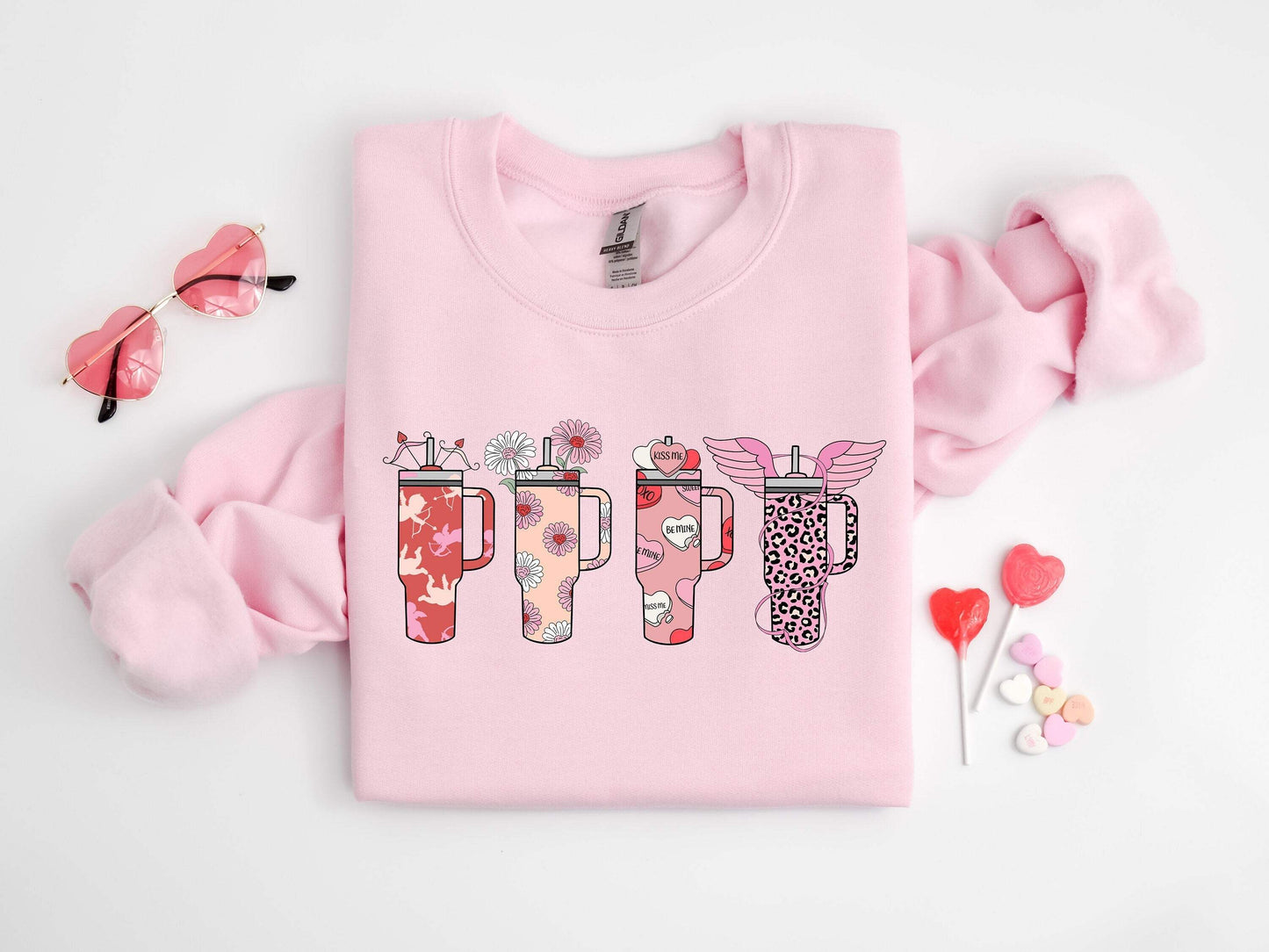 Valentines Day Cup 100% Cotton T-shirt High Quality