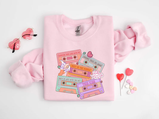 Western 90s Country Music Cassettes Valentines Cowgirl, Valentines Day 100% Cotton T-shirt High Quality