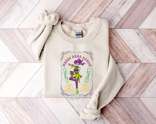 Mardi Gras Queen Tee, Vintage Mardi Gras, Mardi Gras shirt 100% Cotton T-shirt High Quality