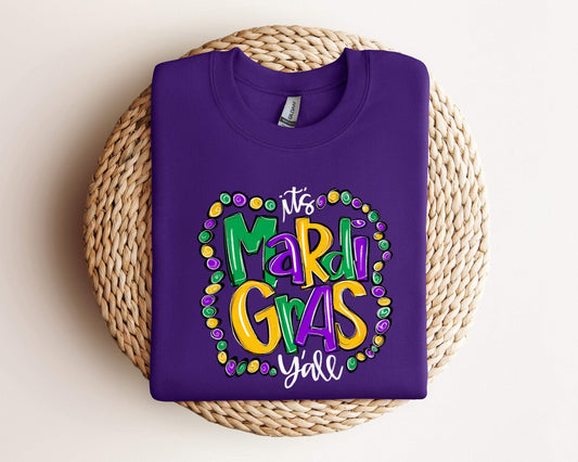 It's Mardi Gras Y'all - Mardi Gras shirt 100% Cotton T-shirt High Quality