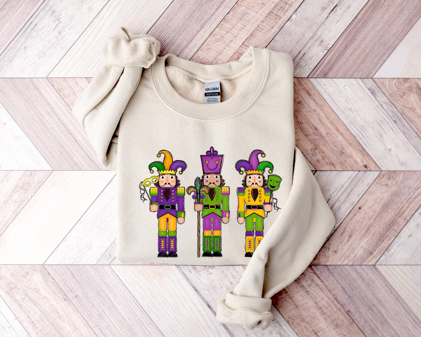 Mardi Gras Nutcrackers 100% Cotton T-shirt High Quality