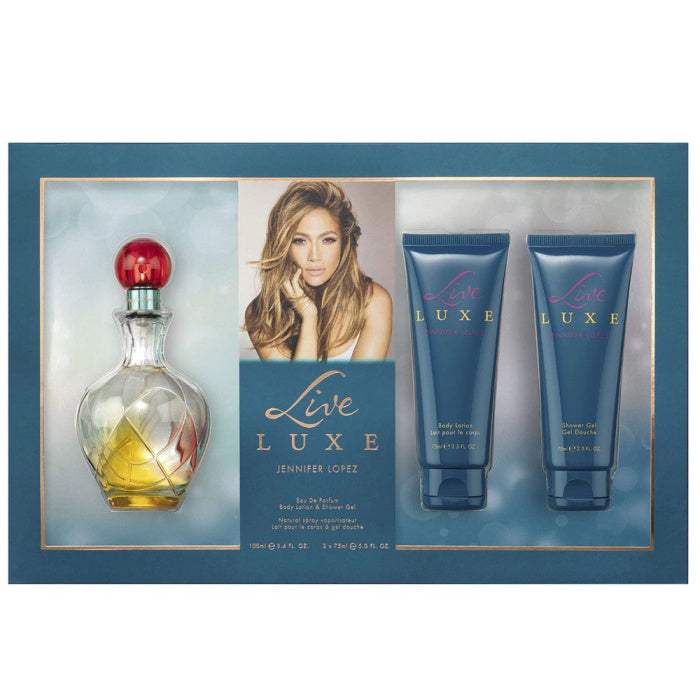 Live Luxe by Jennifer Lopez for Women - 3 Pc Gift Set 3.4oz EDP Spray, 2.5oz Shower Gel, 2.5oz Body Lotion