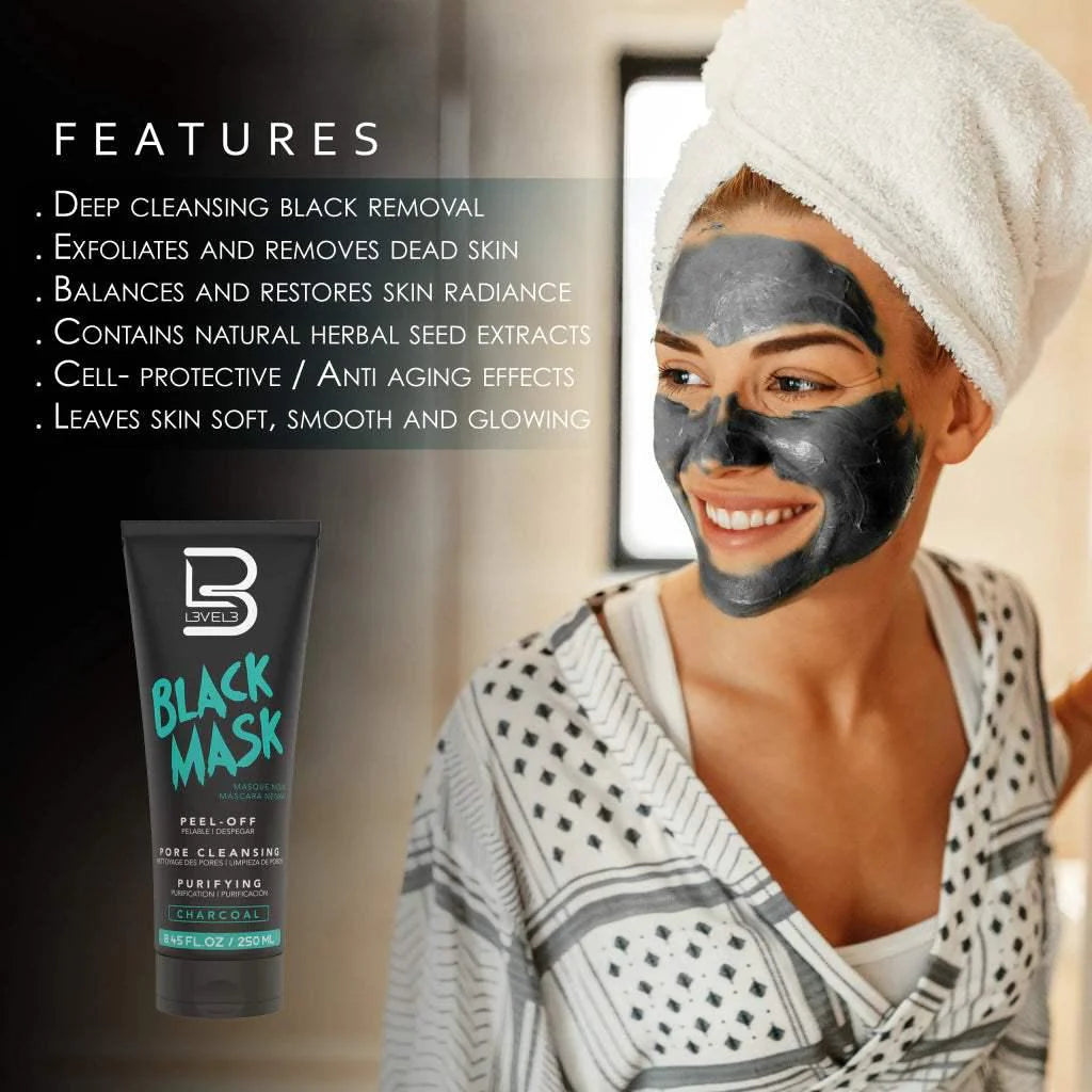 L3VEL3 Black Facial Mask 250ml / 8.45 oz