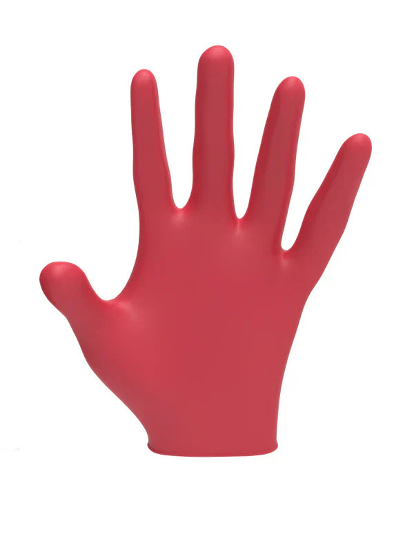 LV3 Nitrile Gloves (100ct) - Red Xlarge X-Large