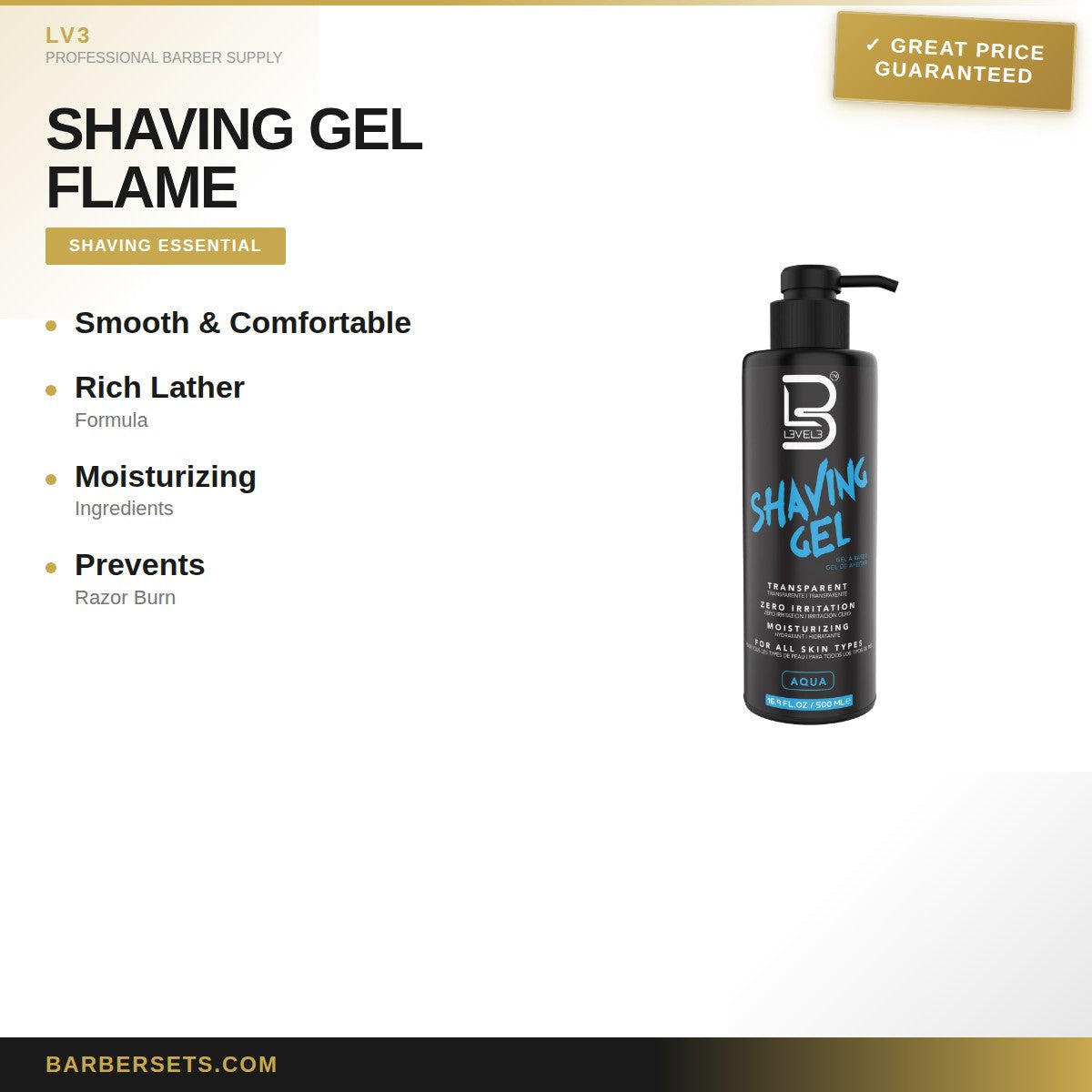 LV3 SHAVING GEL FLAME 500ML