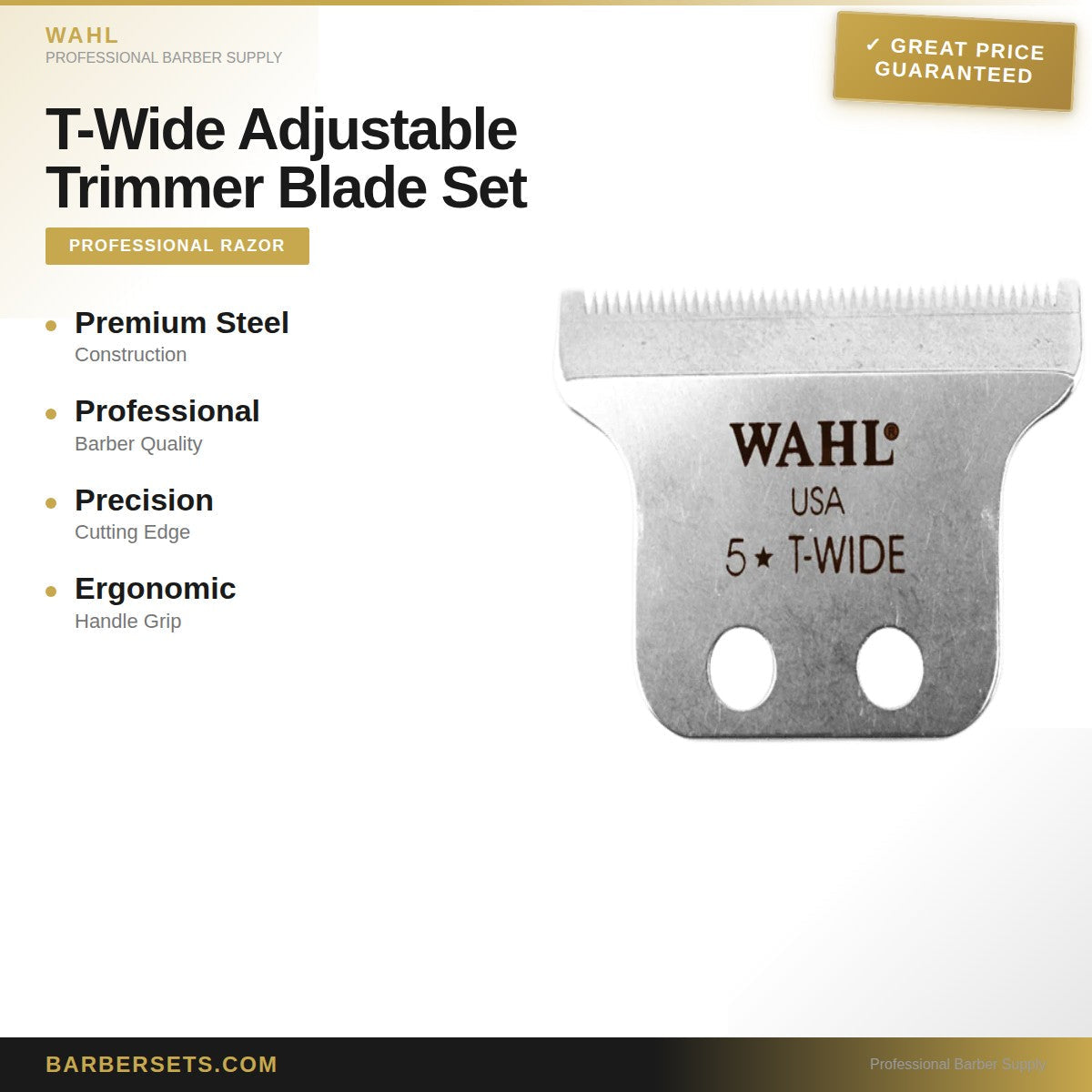 WAHL T-Wide Adjustable Trimmer Blade Set
