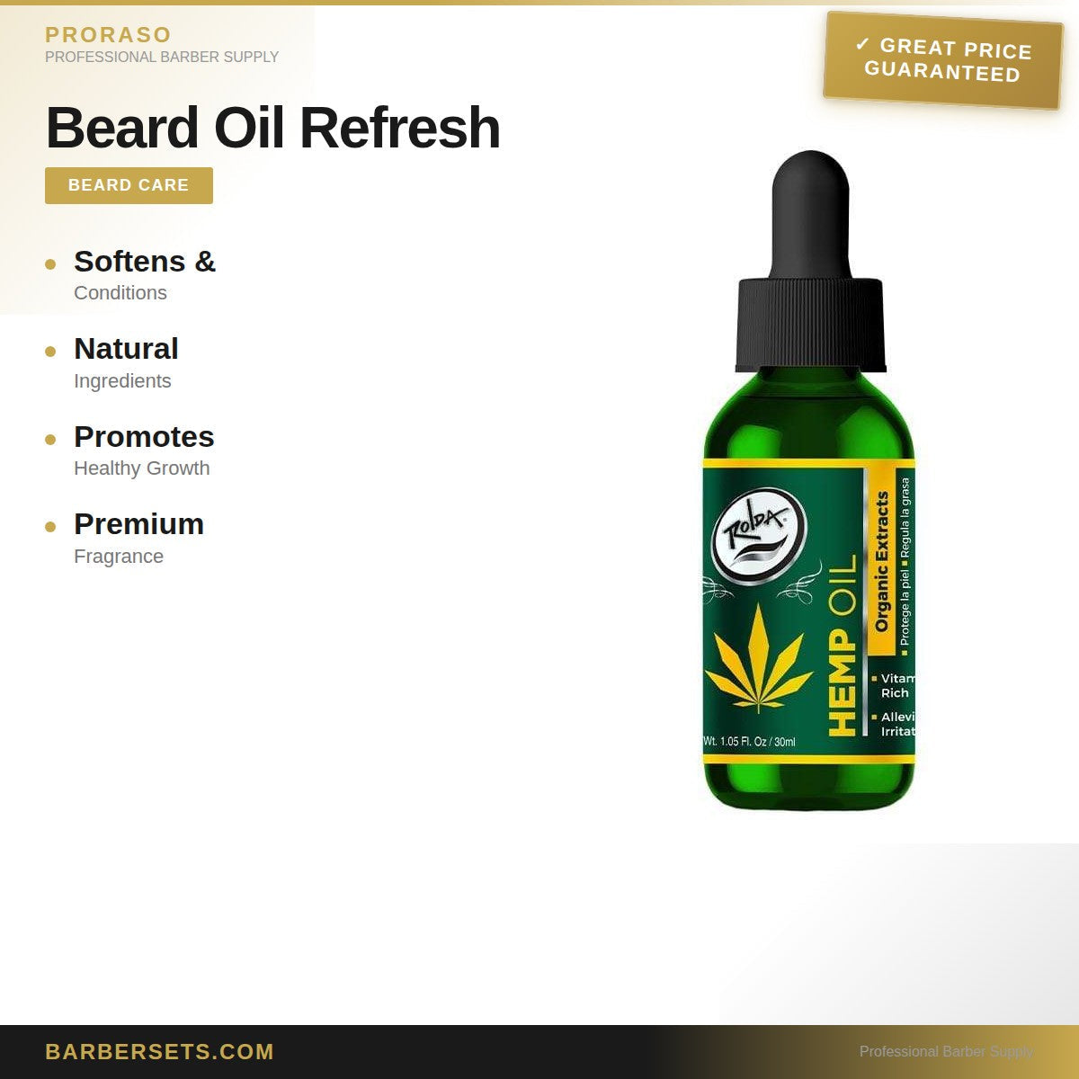 PRORASO Beard Oil  30ml Refresh