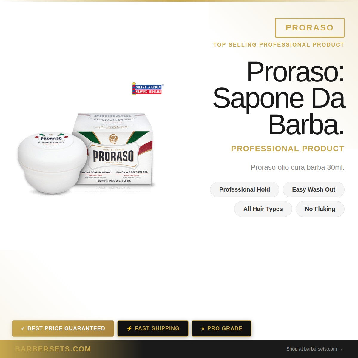 Proraso: Sapone Da Barba. Pelli Sensibili 150ml