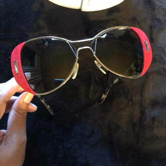 Prada SPR 60S SMN-9K1 - Silver Red-Dark Grey by Prada for Women - 55-16-135 mm Sunglasses