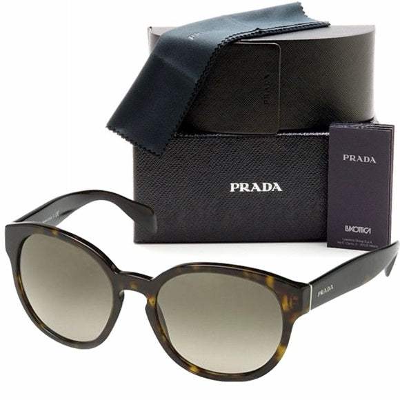 Prada SPR 18R 2AU-3D0 - Havana-Light Brown Gradient Light Grey by Prada for Women - 56-19-140 mm Sunglasses
