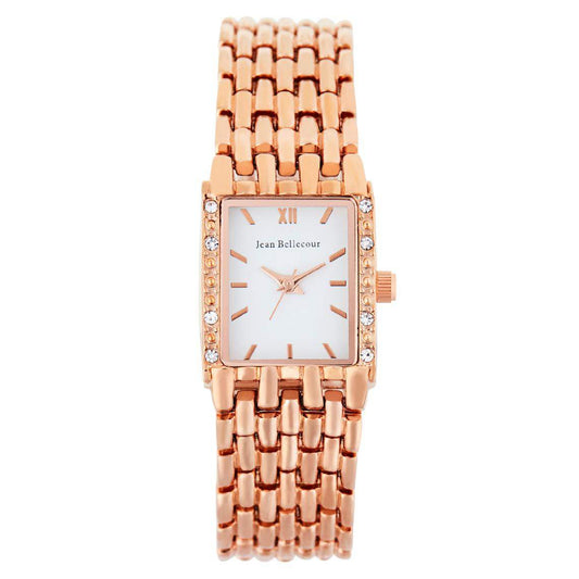 REDS25-RGW Rose Gold Stainless Steel Bracelet Watch by Jean Bellecour for Women - 1 Pc Watch