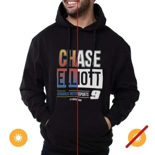 NASCAR Hooded Sweatshirt - Chase Elliot - 3 Black by DelSol for Men - 1 Pc T-Shirt (S)