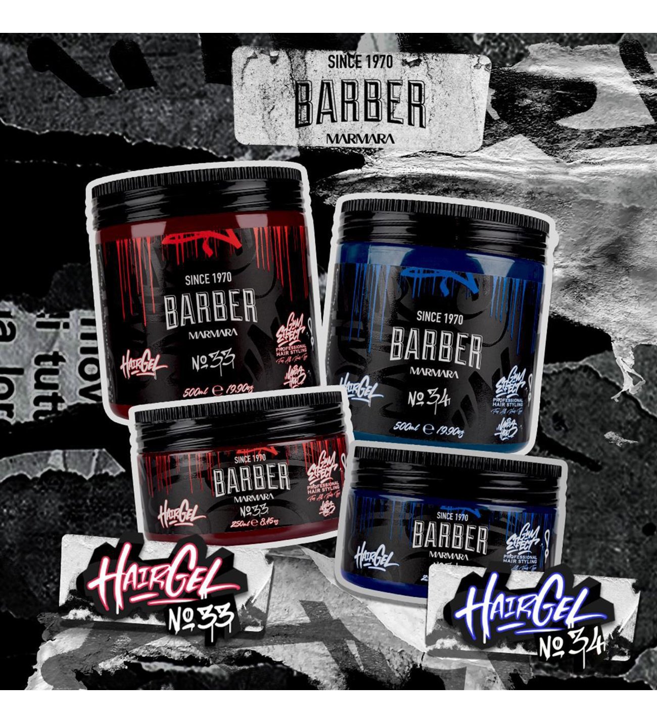 Marmara Barber Hair Gel No.34 - 8.45 oz