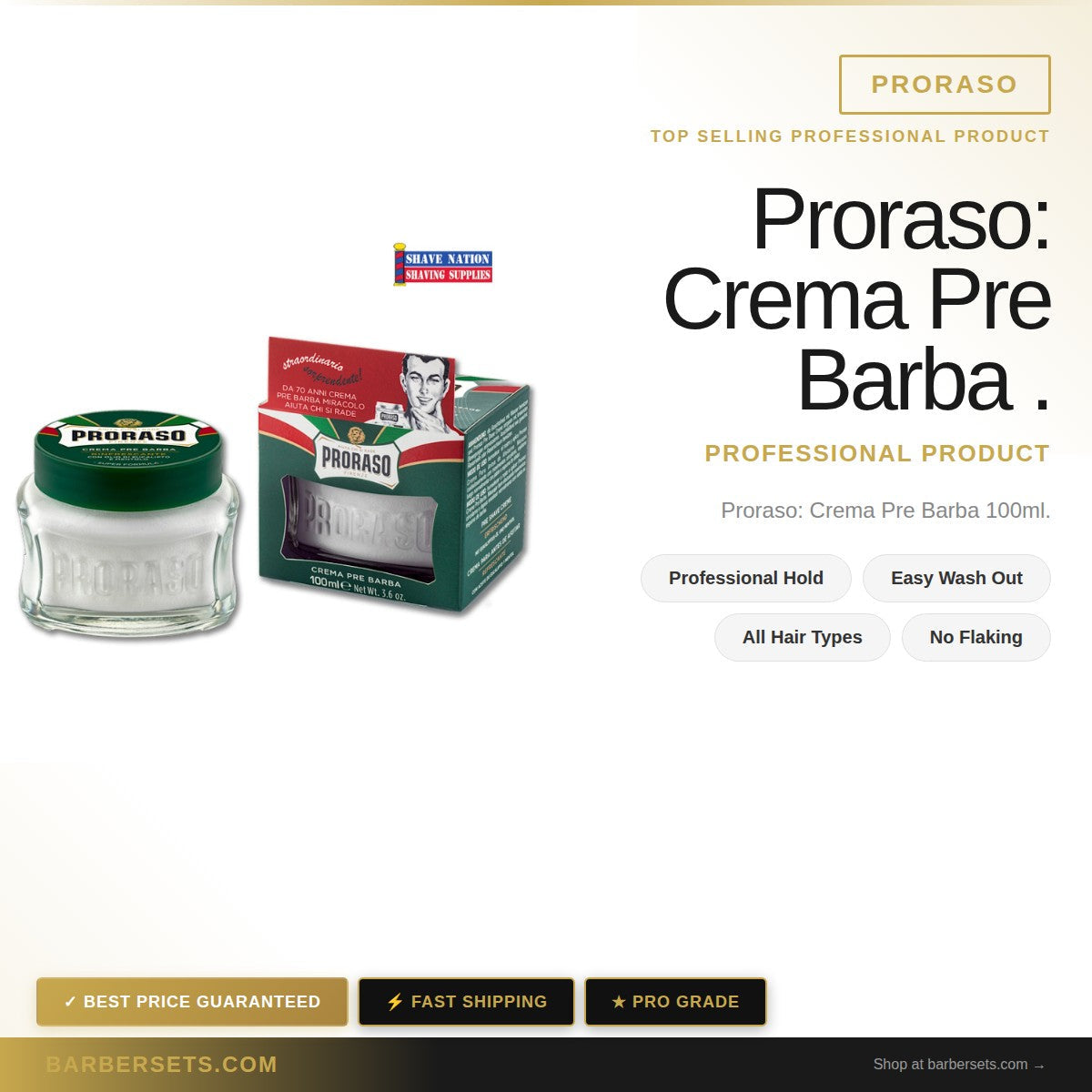 Proraso: Crema Pre Barba 100ml.