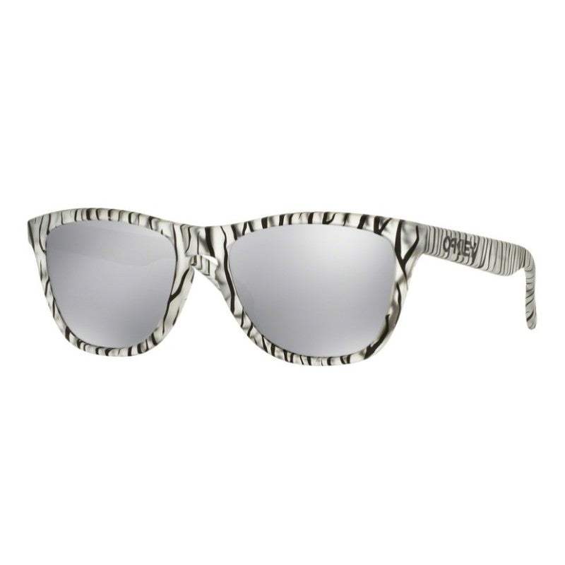 Oakley Frogskins OO9013-70 - Matte Clear-Chrome Iridium by Oakley for Women - 55-17-133 mm Sunglasses