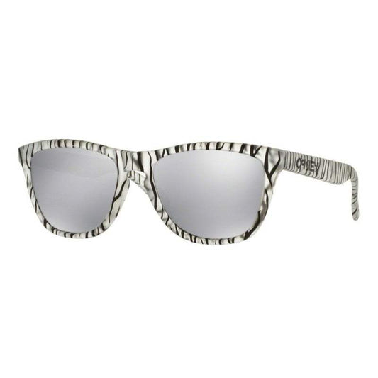 Oakley Frogskins OO9013-70 - Matte Clear-Chrome Iridium by Oakley for Women - 55-17-133 mm Sunglasses