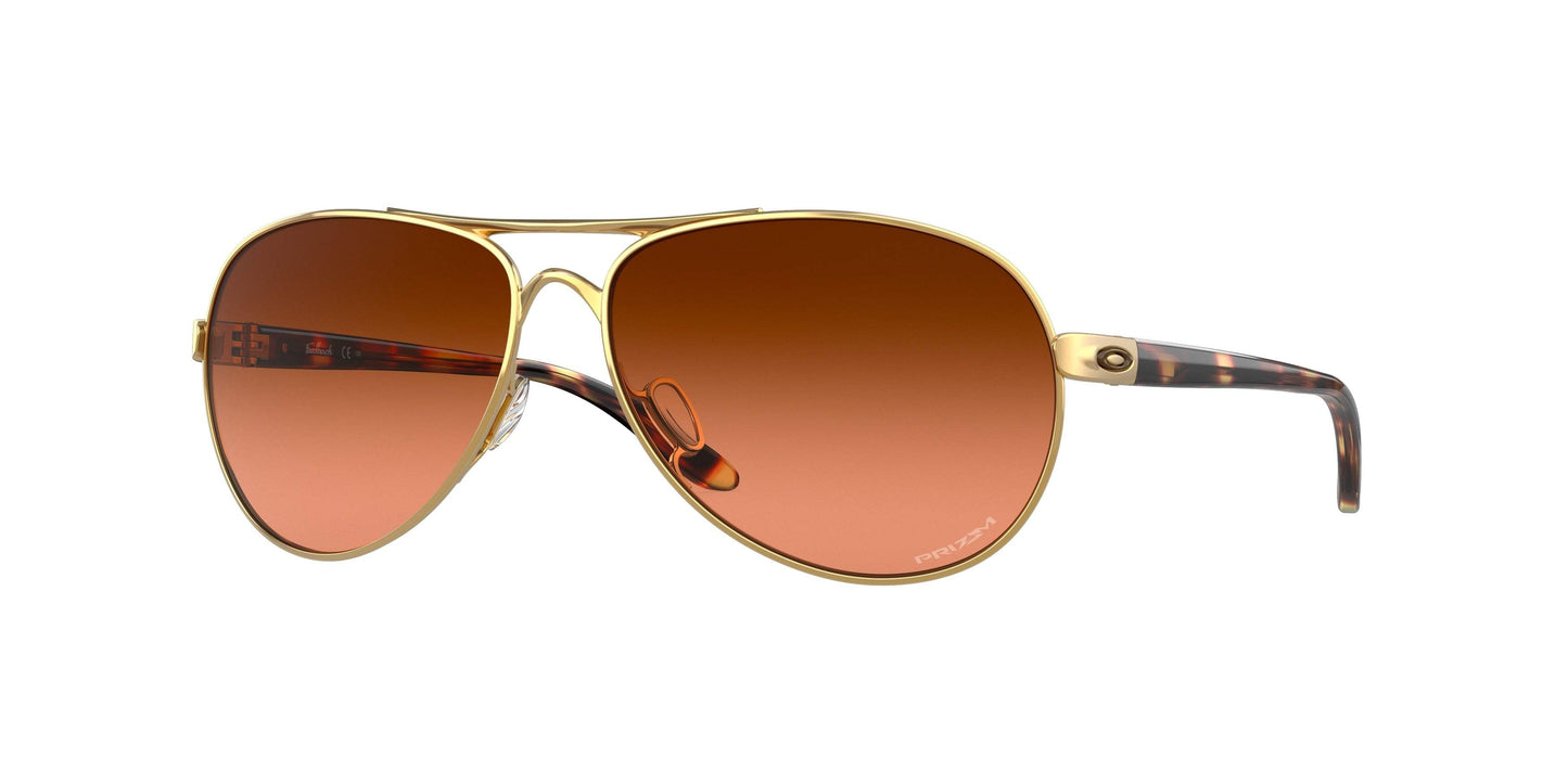 Oakley Feedback OO4079-14 - Rose Gold-Brown Gradient Polarized by Oakley for Women - 59-13-135 mm Sunglasses