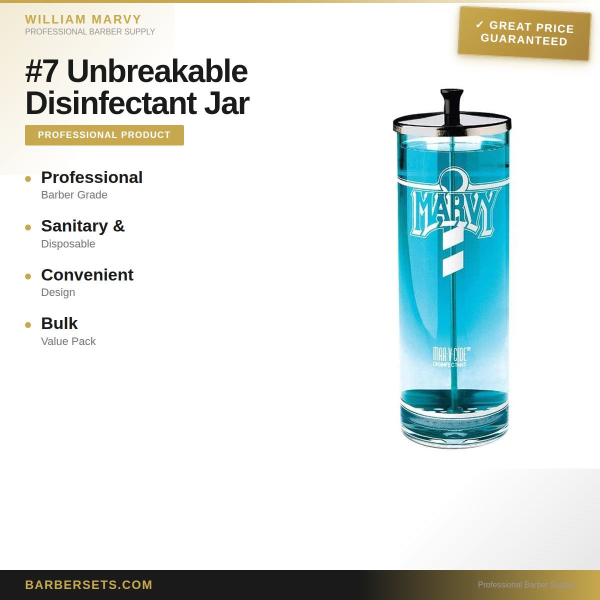 WILLIAM MARVY #7 Unbreakable Disinfectant Jar