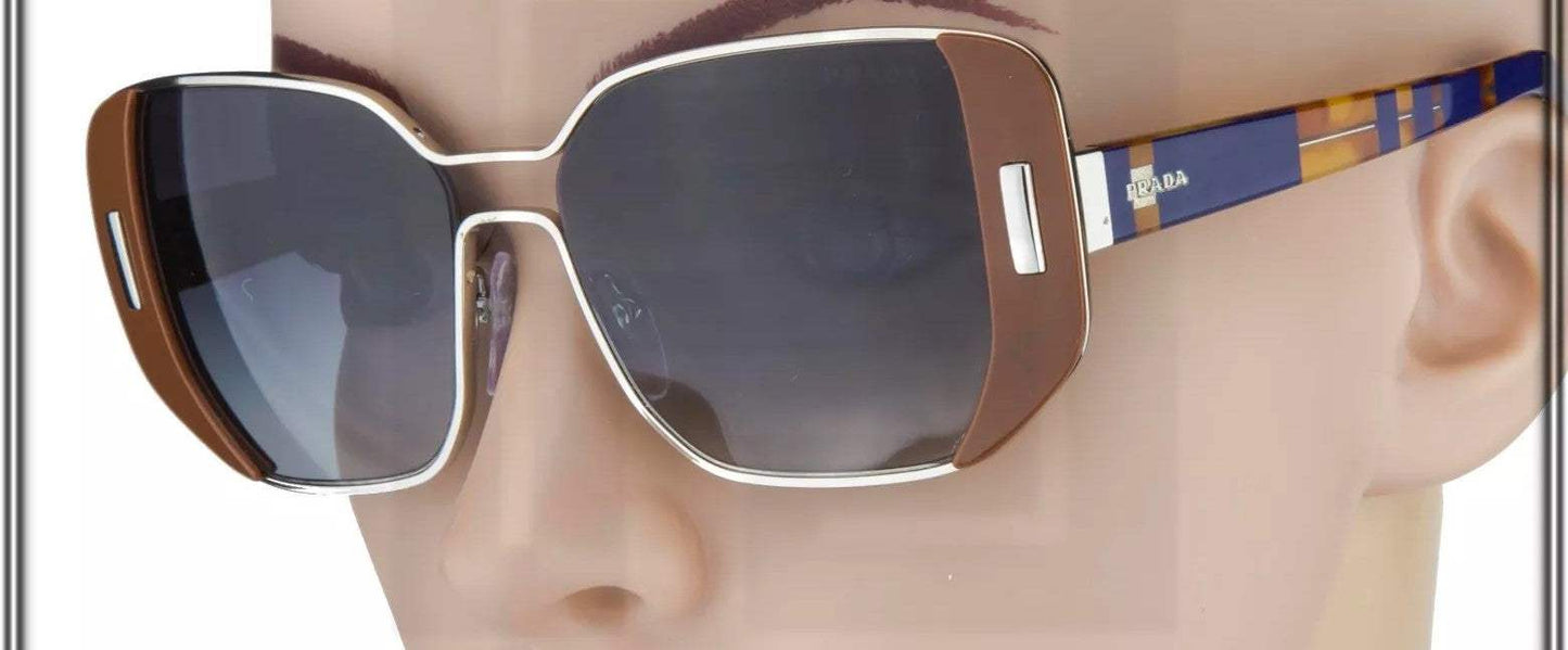 Prada SPR 59S USA-5D1 - Silver-Brown-Grey Gradient by Prada for Women - 54-16-135 mm Sunglasses