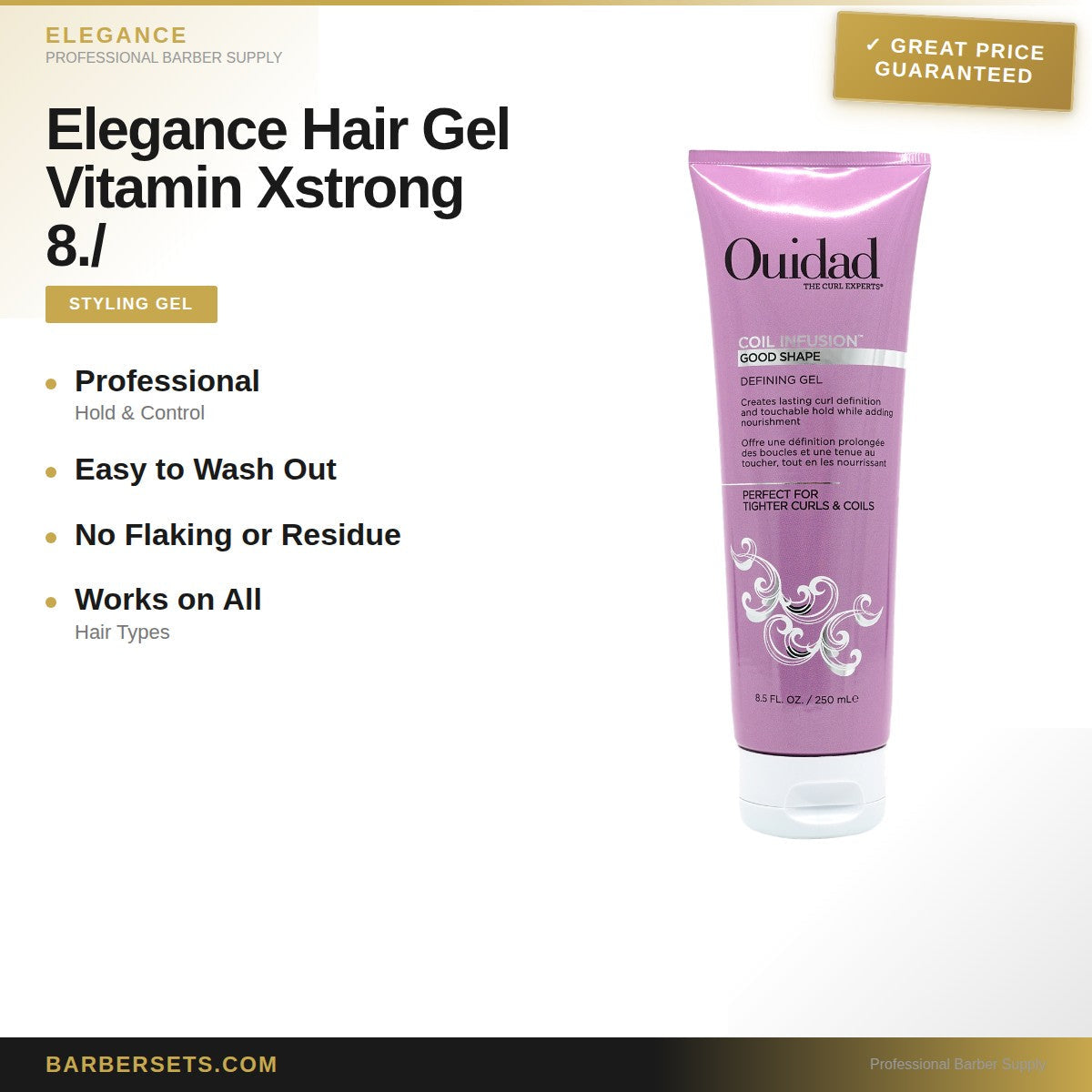 Elegance Hair Gel Vitamin Xstrong 8.8oz/250ml