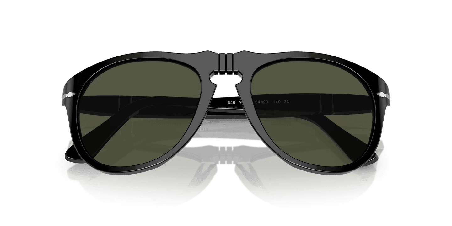 Persol PO649 95-58 - Black-Green Polarized by Persol for Men - 52-20-135 mm Sunglasses