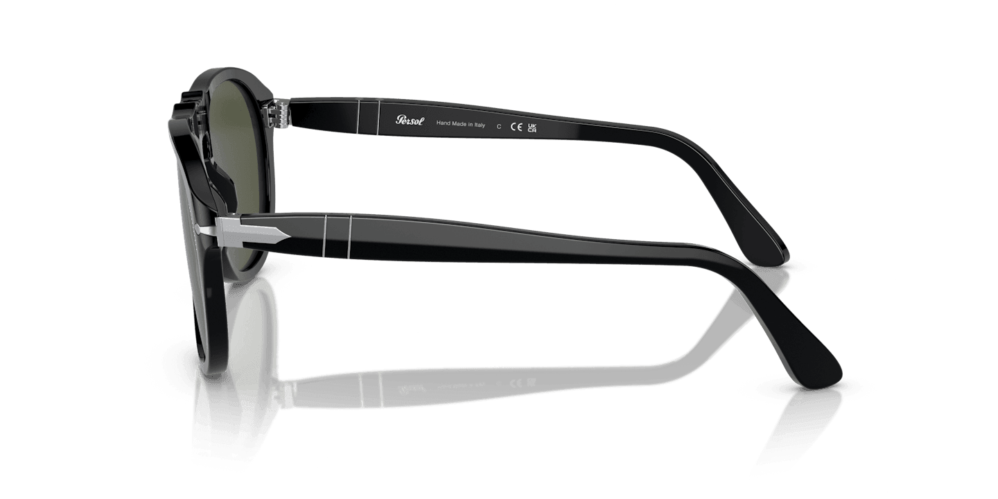 Persol PO649 95-58 - Black-Green Polarized by Persol for Men - 52-20-135 mm Sunglasses