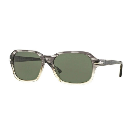 Persol PO3136S 1039-31 - Striped Grey-Green by Persol for Unisex - 57-18-140 mm Sunglasses