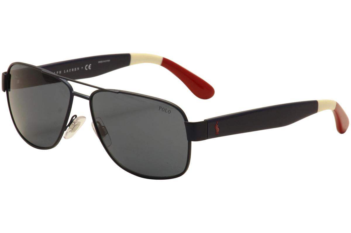 Polo Ralph Lauren PH 3097 9305-87 - Matte NavyBlue-Grey Blue by Ralph Lauren for Men - 59-14-145 mm Sunglasses