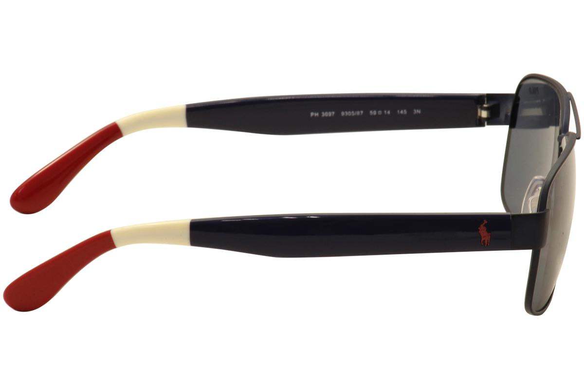 Polo Ralph Lauren PH 3097 9305-87 - Matte NavyBlue-Grey Blue by Ralph Lauren for Men - 59-14-145 mm Sunglasses