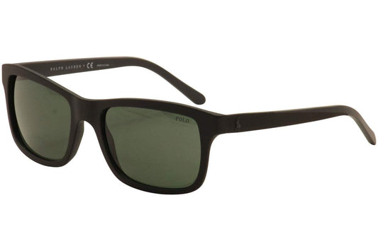 Polo Ralph Lauren PH 4095 5504-81 - Matte Black-Grey Polarized by Ralph Lauren for Men - 57-19-140 mm Sunglasses