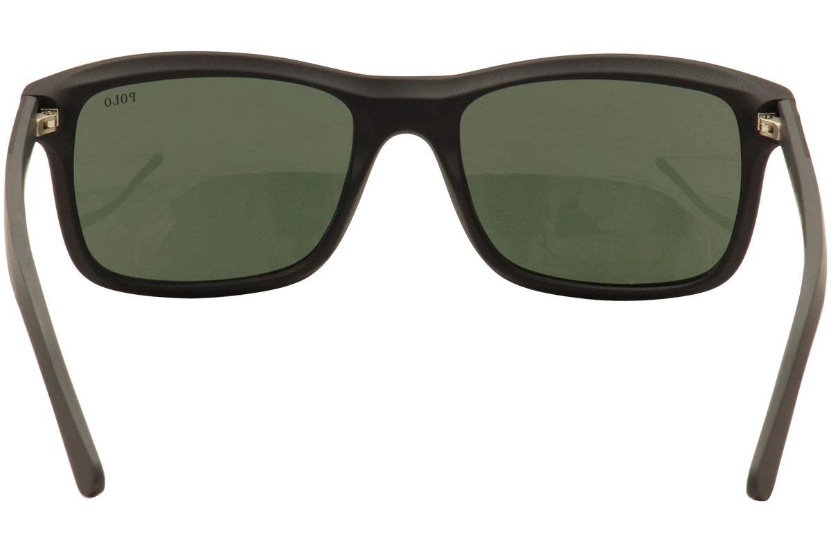 Polo Ralph Lauren PH 4095 5523-71 - Matte Black-Green by Ralph Lauren for Men - 57-19-140 mm Sunglasses