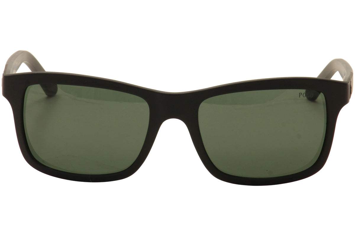 Polo Ralph Lauren PH 4095 5523-71 - Matte Black-Green by Ralph Lauren for Men - 57-19-140 mm Sunglasses