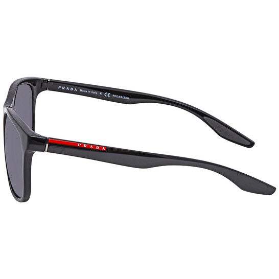 Prada SPS 03O 1AB-5W1 - Black-Grey Gradient Polarized by Prada for Unisex - 55-18-140 mm Sunglasses
