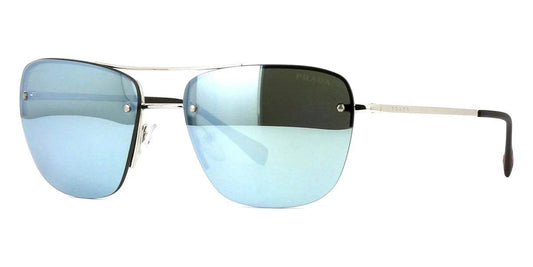 Prada SPS 52R 1BC-5K2 - Silver-Green Silver by Prada for Unisex - 56-16-135 mm Sunglasses