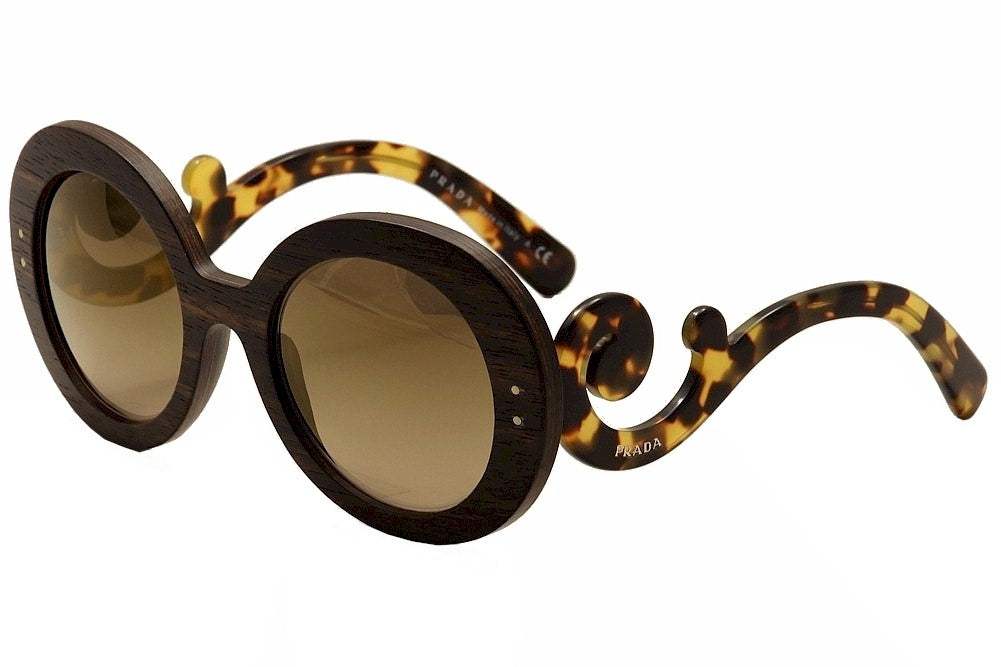 Prada SPR 27R UBT-4O2 - Ebony Malabar-Brown by Prada for Women - 55-22-135 mm Sunglasses