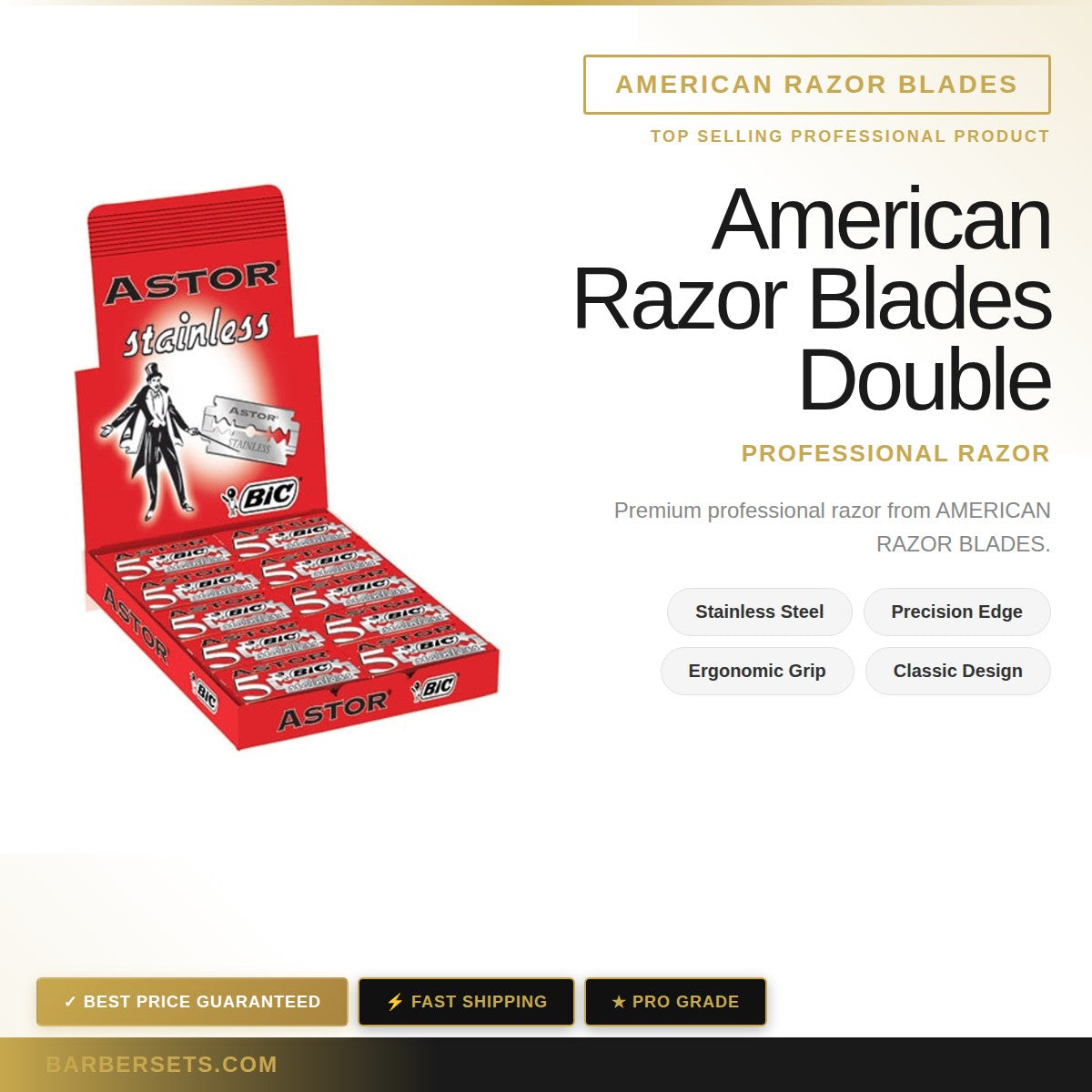 American Razor Blades Double Edge Razor Blades-100 ct
