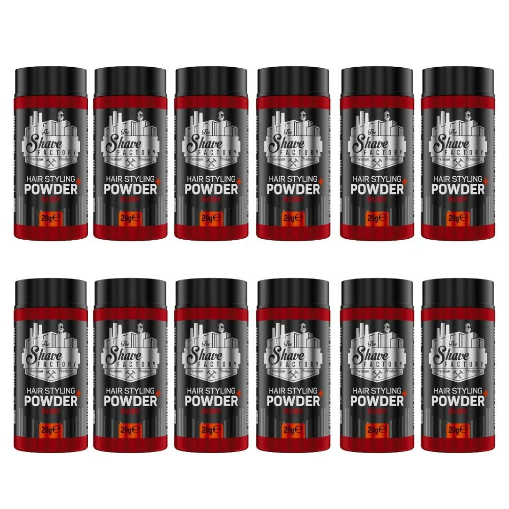 The Shave Factory Hair Styling Powder - Ruby 0.7 oz Multipack