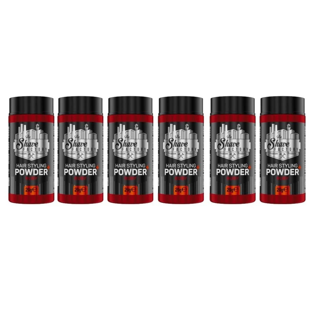 The Shave Factory Hair Styling Powder - Ruby 0.7 oz Multipack