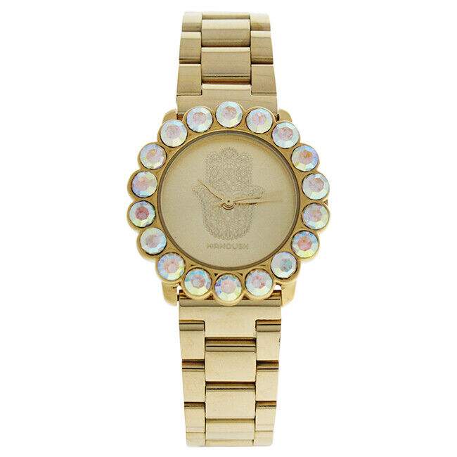 MSHSCG Scarlett Hand - Gold Stainless Steel Bracelet Watch by Manoush for Women - 1 Pc Watch