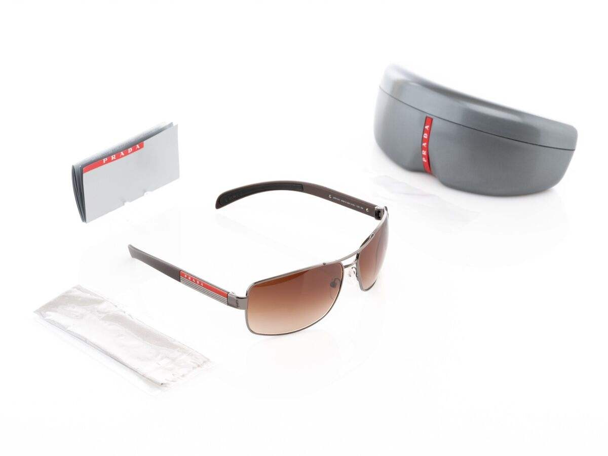 Prada SPS 54I TIG-2D2 - Grey Rubber-Grey Rose Gold by Prada for Men - 65-14-125 mm Sunglasses